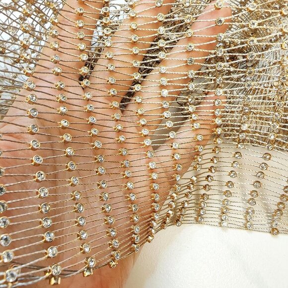 Rhinestone Mesh Headband Elastic Glamour Perfect for Parties Events Wear Amazon.com : GFLPO Rhinestone Mesh Headband Rhinestone Head  main image 4